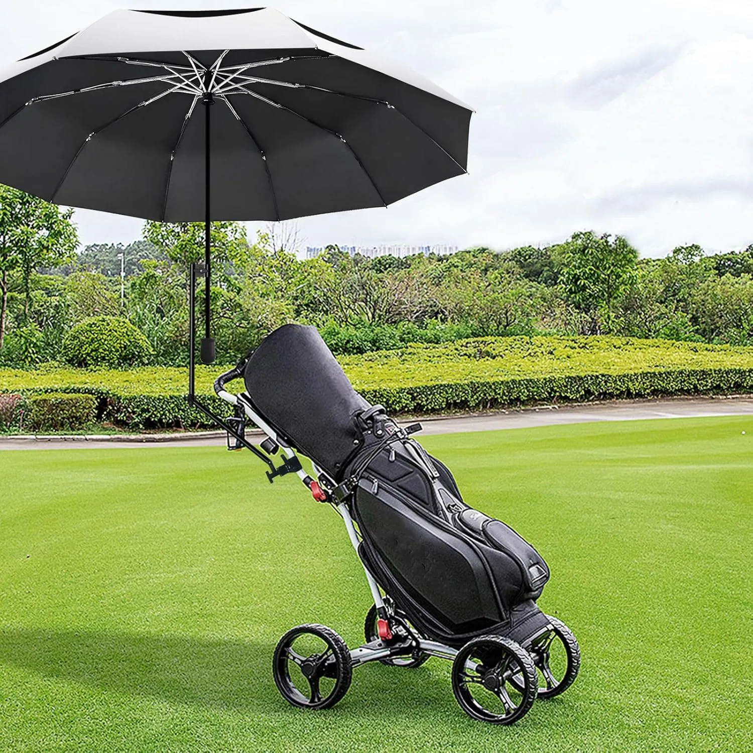 UPF 50  Beach Umbrella with Adjustable Universal Clamp
