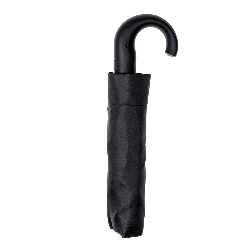 UPF50  Black Windproof Auto Open with Hook Handle