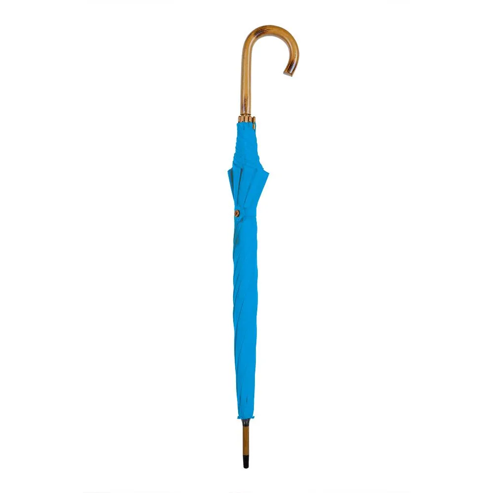 UPF50  Cyan Blue Wooden Classic Walking Length