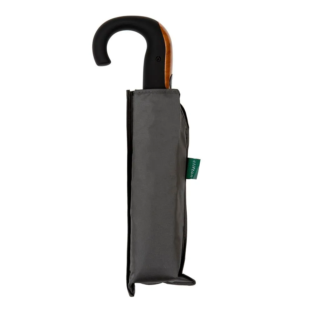UPF50  Grey Auto Open & Close with Wood trim handle