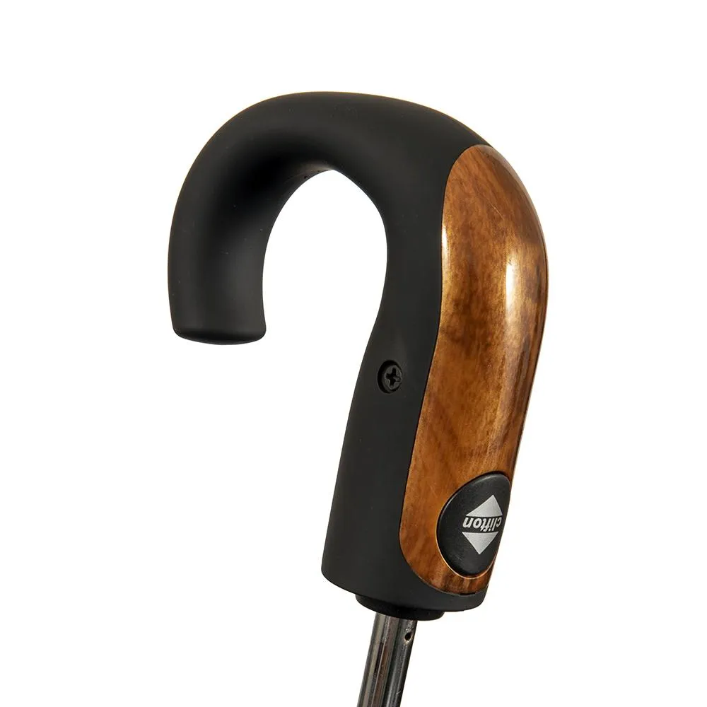 UPF50  Grey Auto Open & Close with Wood trim handle