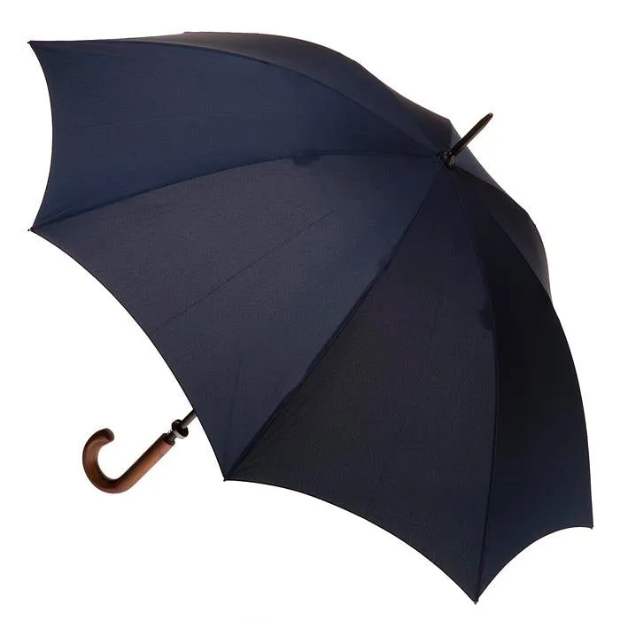UPF50  Ink Navy Large Cover Walking Length with Wood Handle