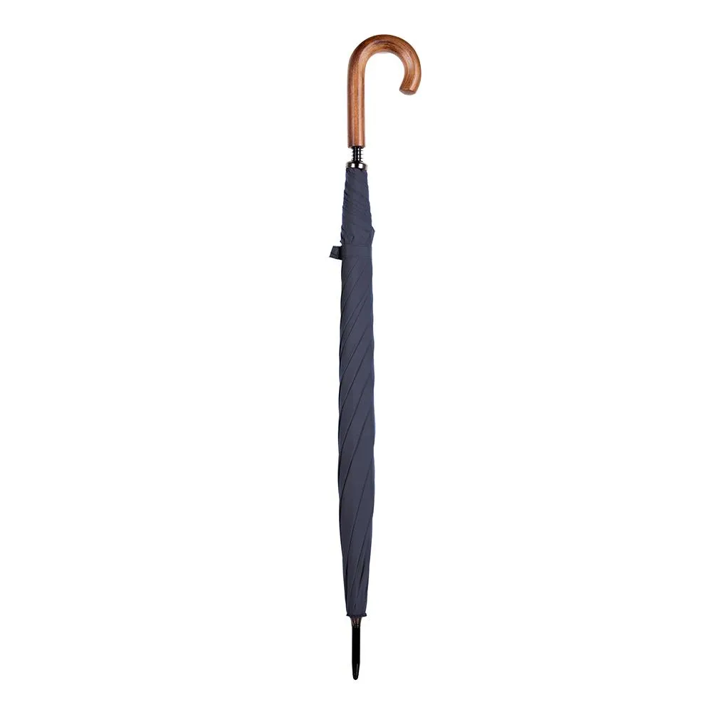 UPF50  Ink Navy Large Cover Walking Length with Wood Handle
