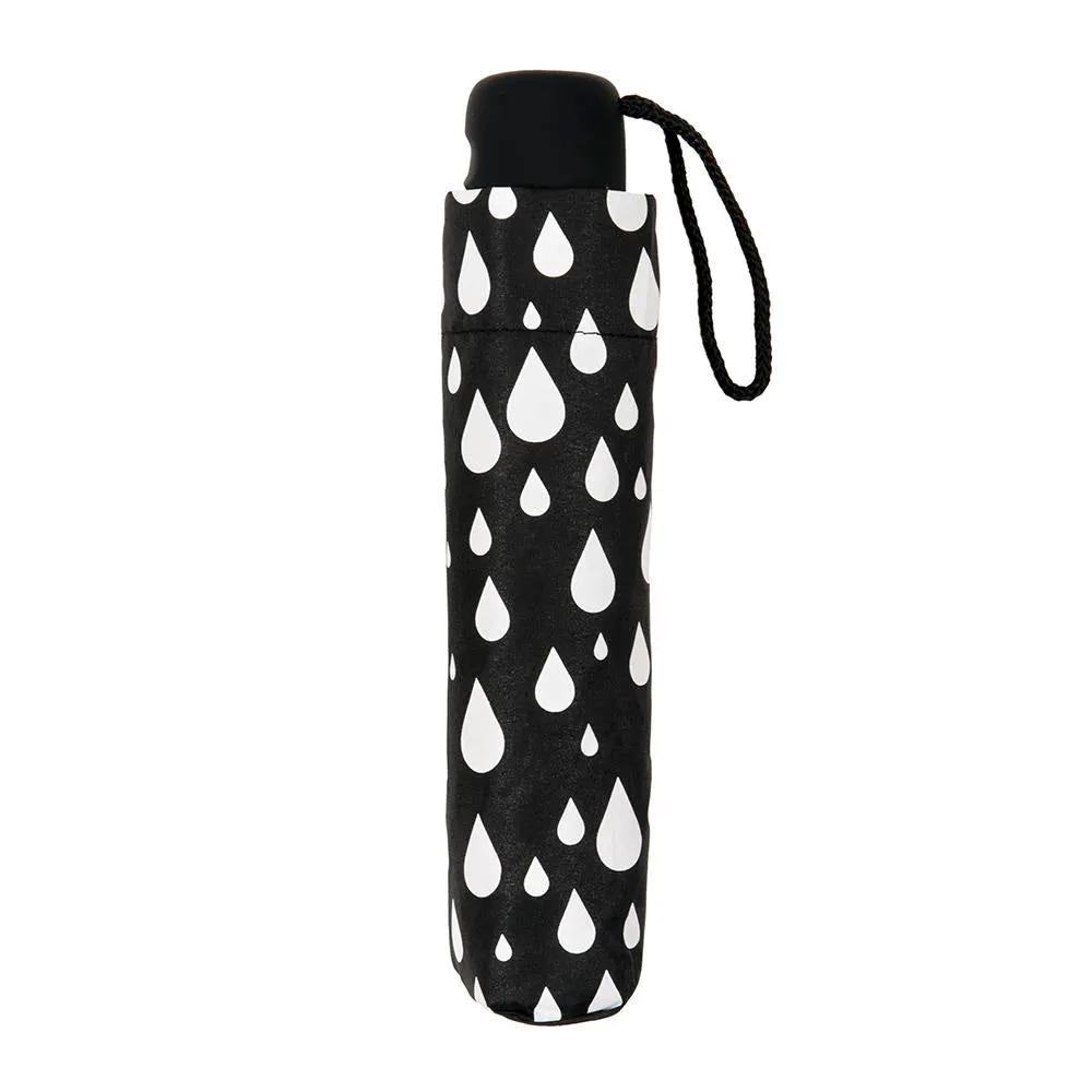 UPF50  Raindrops Print Windproof Mini Maxi