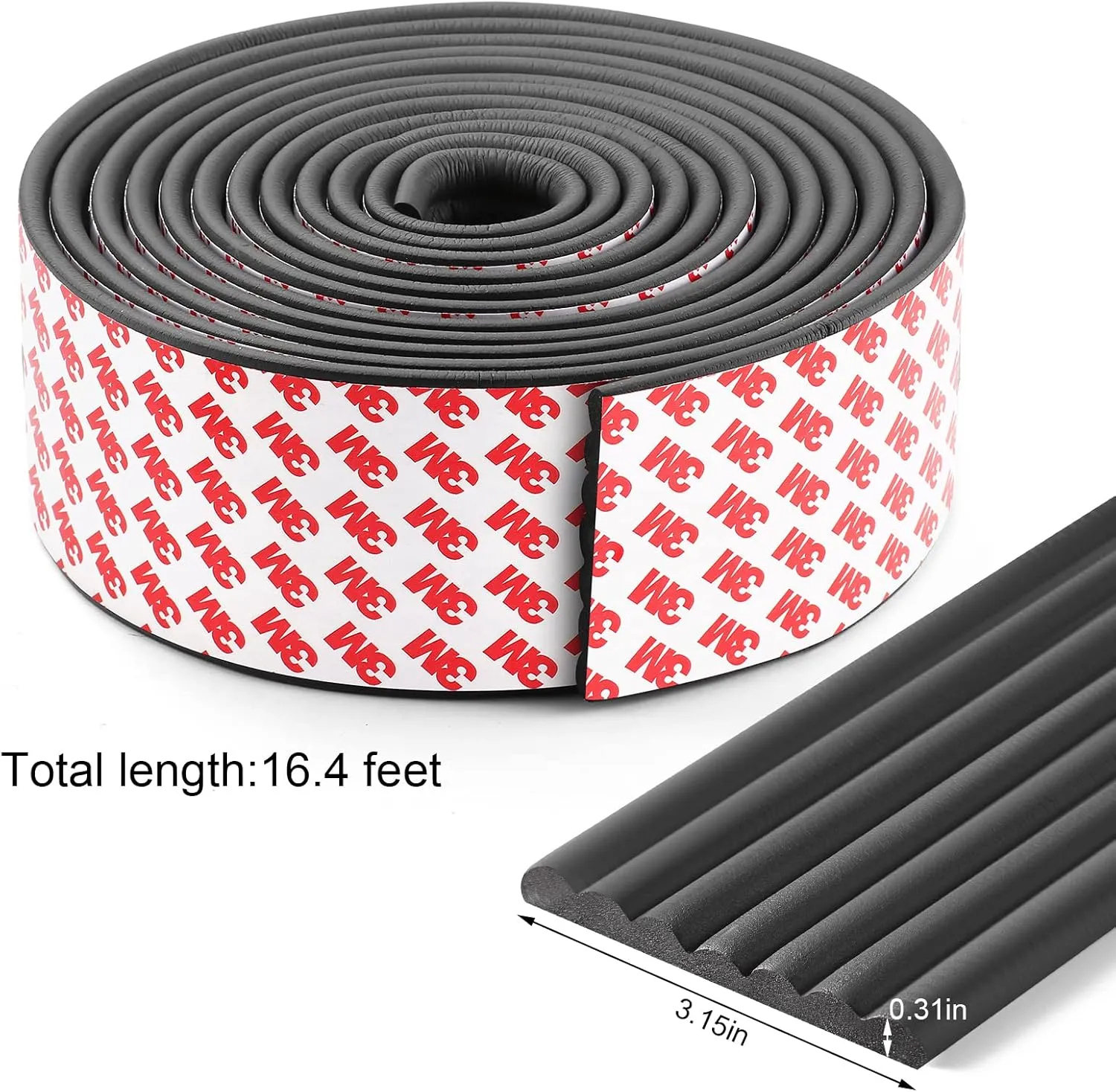 Upgrade Baby Proofing Edge Corner Protector, 16.4ft Edge Guards Padding with 3M Adhesive, Extra-Wide Soft Rubber Foam Padding, Furniture,Sharp Edge Safety Corner Edge Bumper Guard-Black