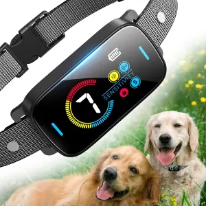 Upgrade Ultrasonic Bark Collar for Large Medium Small for Dogs Smart Automatic Bark Collar Rechargeable Anti Barking Training Collar with Waterproof Vibration and Beep 7 Sensitivity