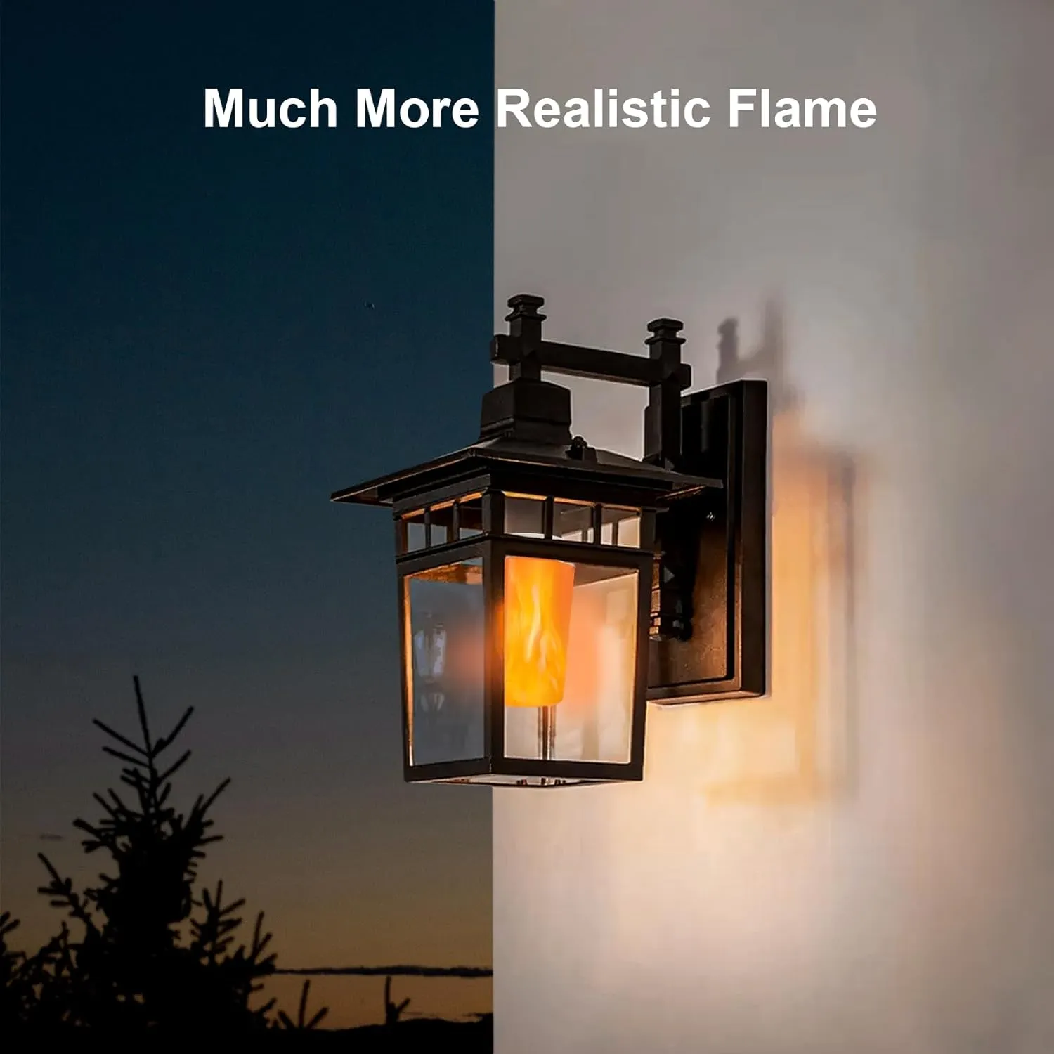 Upgraded LED Flame Light, Rechargeable Flameless Candles with Remote & Timer, 4 Modes Battery Operated Candles, Waterproof LED Candles with Upside Down Effect for Indoor Outdoor 2 PCS