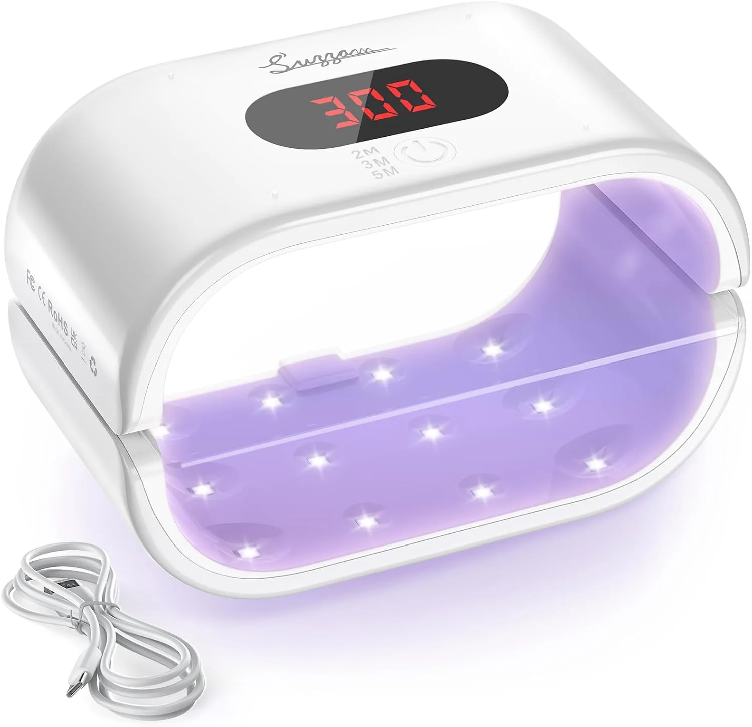 UV Light for Resin, Large Double-Sided UV Resin Light, 2 in 1 & Split Usageable, 360° Wide Coverage & 3 Timer Setting Digital Display Screen, 36W Fast Curing for DIY Crafts
