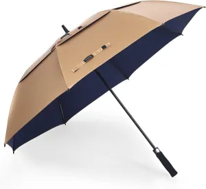 UV Protection UPF 50  Golf Umbrella 62/68 Inch Large Umbrella Automatic Open Sun Umbrella Windproof Vented And Sturdy Construction Shade For Rain And Blocking Sun