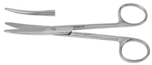Vantage - Dissecting Scissors Mayo 6-3/4 Inch Length Office Grade Stainless Steel Finger Ring Handle Curved Blade Blunt Tip / Blunt Tip - V95126