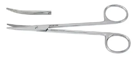 Vantage - Dissecting Scissors Metzenbaum 5-1/2 Inch Length Office Grade Stainless Steel Finger Ring Handle Curved Blade Sharp Tip / Sharp Tip - V95-180