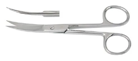 Vantage - Operating Scissors 5-1/2 Inch Length Office Grade Stainless Steel Finger Ring Handle Curved Blade Sharp Tip / Sharp Tip - V95-36
