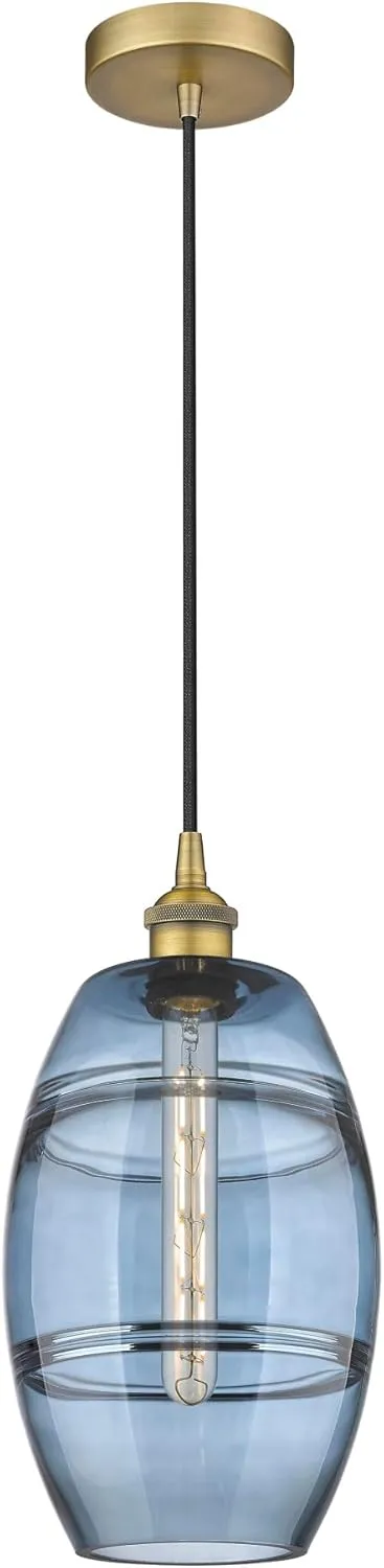 VAZ - 1 Light Cord Hung Mini Pendant in Industrial Style-9.88 Inches Tall and 8 Inches Wide-Matte Black Finish-Light SMO