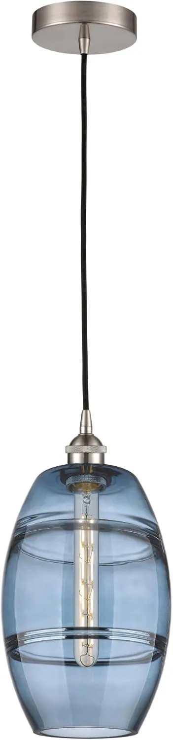 VAZ - 1 Light Cord Hung Mini Pendant in Industrial Style-9.88 Inches Tall and 8 Inches Wide-Matte Black Finish-Light SMO