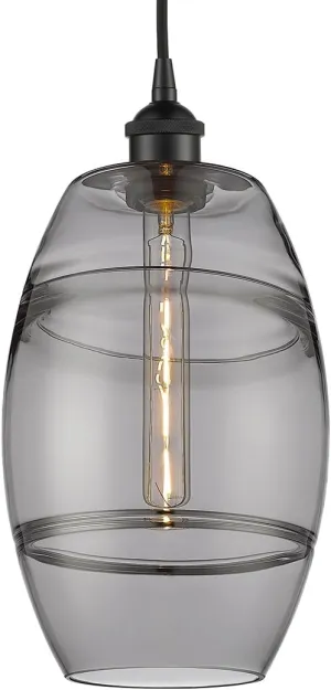 VAZ - 1 Light Cord Hung Mini Pendant in Industrial Style-9.88 Inches Tall and 8 Inches Wide-Matte Black Finish-Light SMO