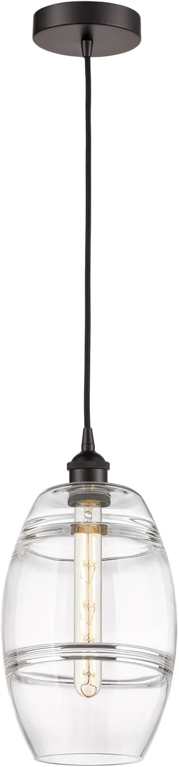 VAZ - 1 Light Cord Hung Mini Pendant in Industrial Style-9.88 Inches Tall and 8 Inches Wide-Matte Black Finish-Light SMO