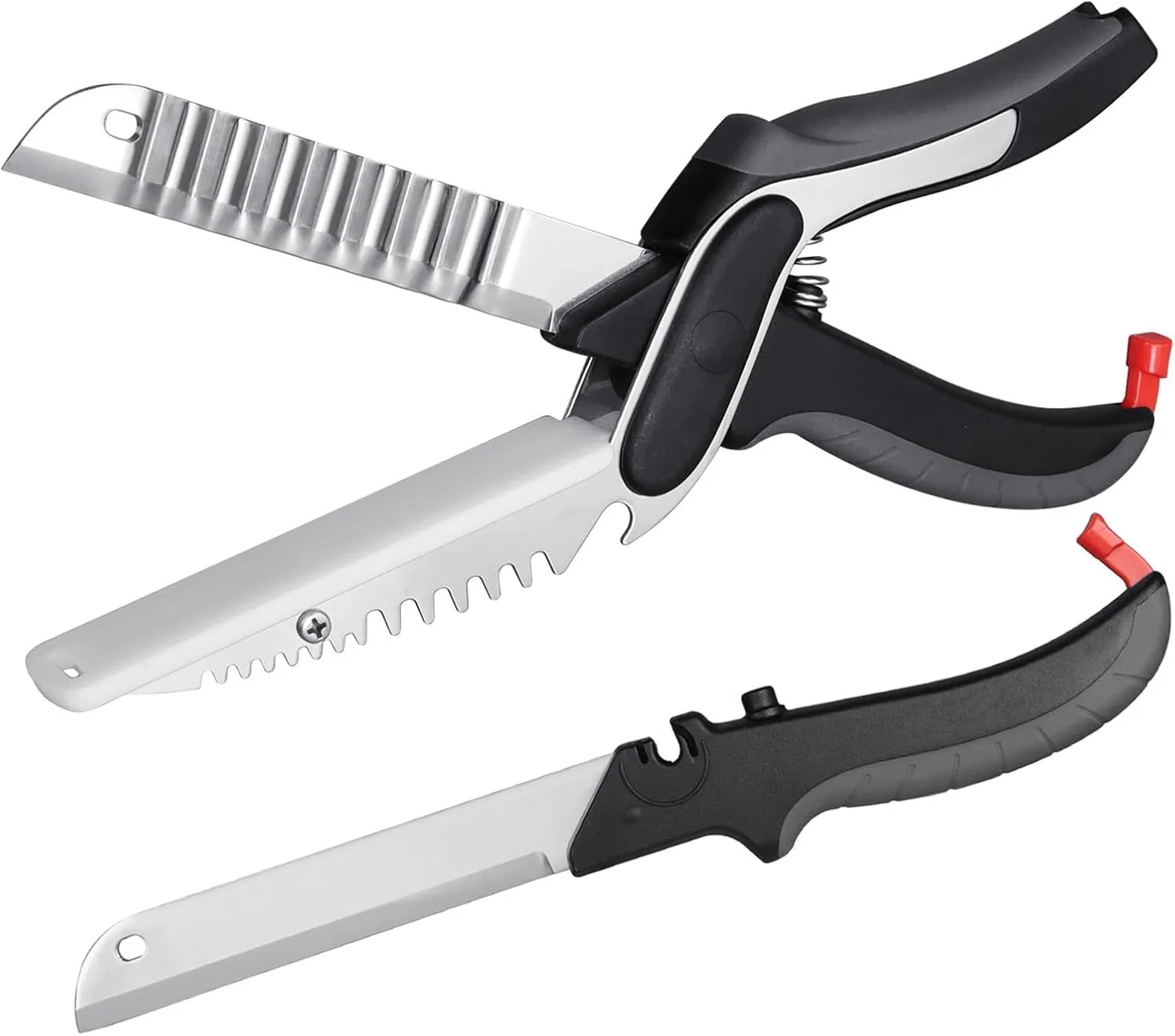 Vegetable Slicer Cutter Kitchen Cutting Board Scissors Knife Comb for Food,Veggie,Fruit,Meat,Salad,Carrot,Potato,Tomato,Melons,Easy Use and Dishwasher Safe
