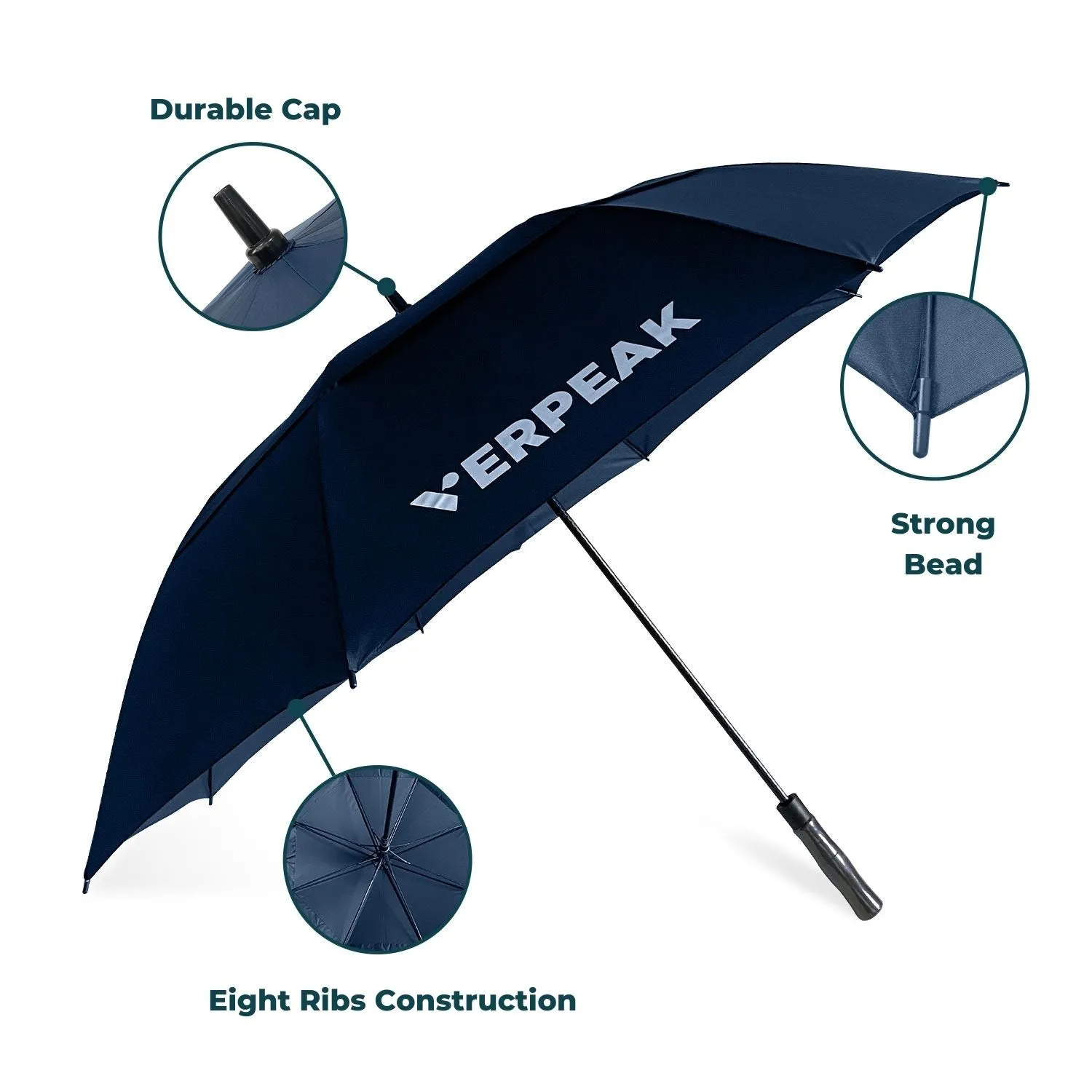 Verpeak Large Golf Umbrella Blue 62"