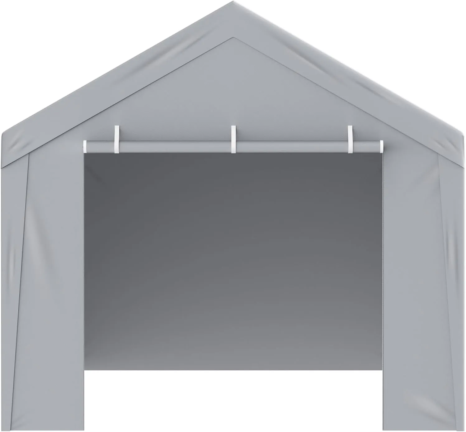 VEVOR Carport Replacement Canopy Cover Top   Side Wall 13 x 20 ft, Garage Tent Shelter Tarp Heavy-Duty Waterproof & UV Protected, Easy Installation with Ball Bungees,Grey (Frame Not Included)