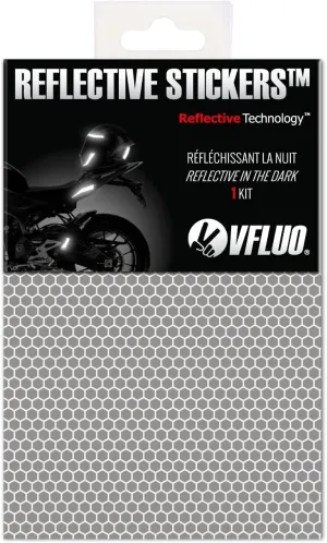 VFLUO - Reflective Sticker Sheet for Bike, Motorcycle, Scooter, Helmets, Stroller/Multi-use - DIY Adhesive board - 3M Scotchlite- High Visibility - Discreet - Optimised adhesion