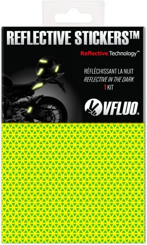 VFLUO - Reflective Sticker Sheet for Bike, Motorcycle, Scooter, Helmets, Stroller/Multi-use - DIY Adhesive Board - Fluo Reflective - High Visibility - Discreet - Optimised Adhesion