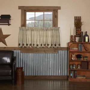 VHC Brands, Abilene, Cotton, L24xW36, Star, Tier Set of 2, Tan