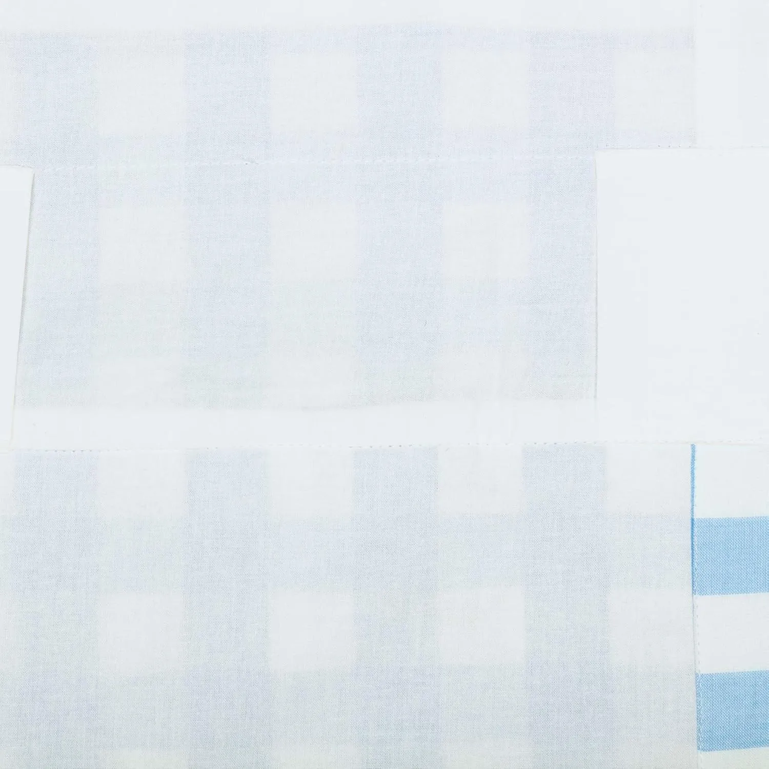 VHC Brands Annie Buffalo Blue Ruffled Check Farmhouse Kitchen Curtain Valance 16x72