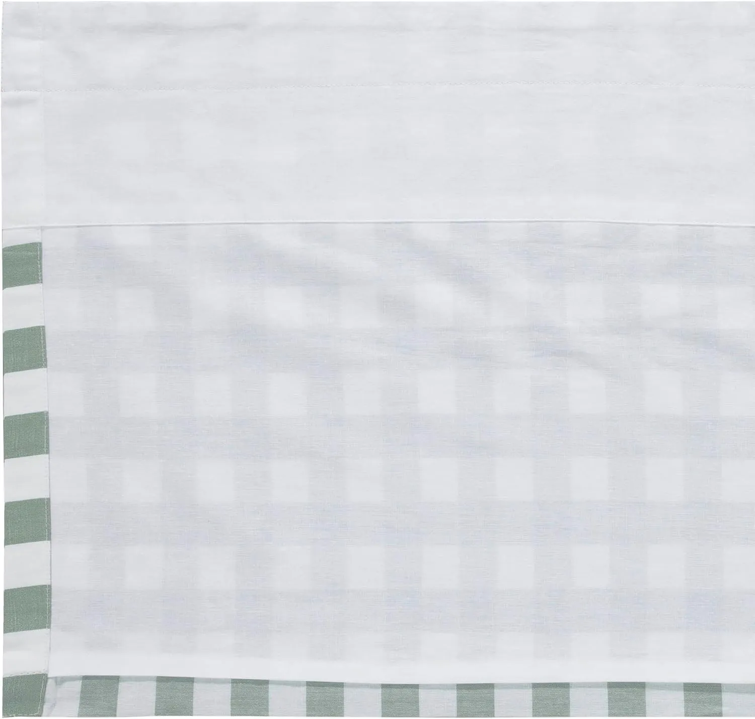VHC Brands Annie Buffalo Check Farmhouse 16"x60" Valance Green Rod Pocket Cotton Kitchen Window Curtains