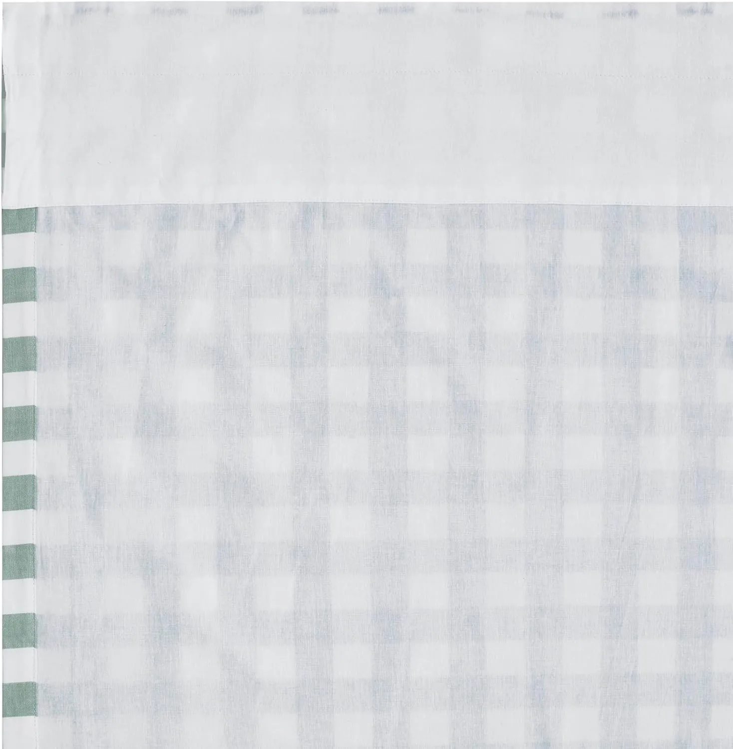 VHC Brands Annie Buffalo Check Farmhouse 84"x40" Panel Pair Green Rod Pocket Cotton Tie Back(s) Window Curtains