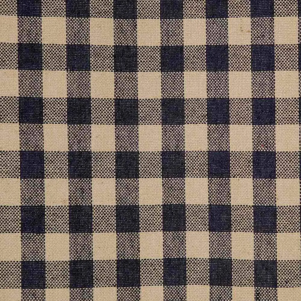 VHC Brands, Black Check, Cotton, L24xW36, Scalloped Tier, Set of 2, Black