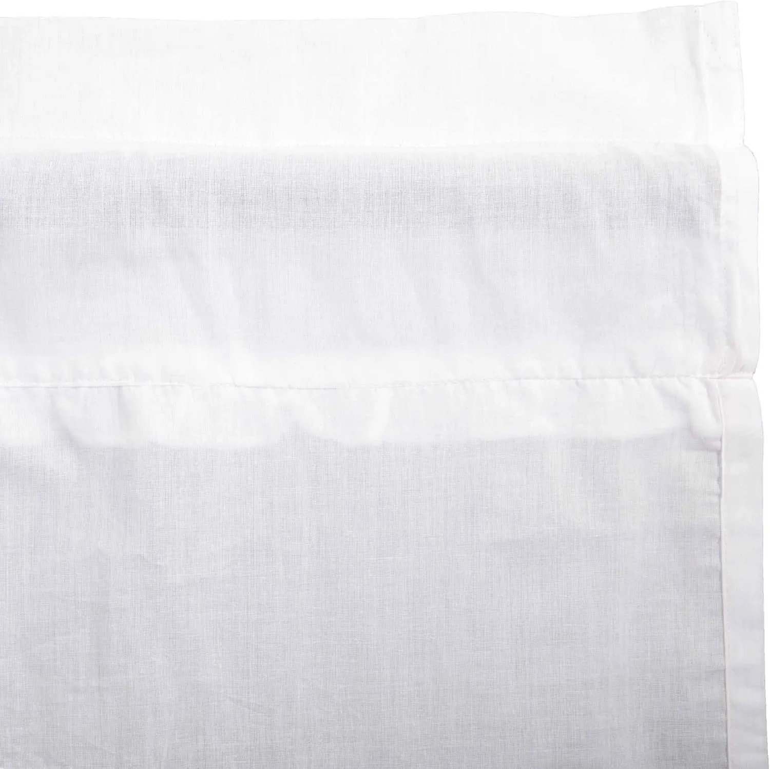 VHC Brands Farmhouse 16"x60" Valance White Rod Pocket Kitchen Window Curtains