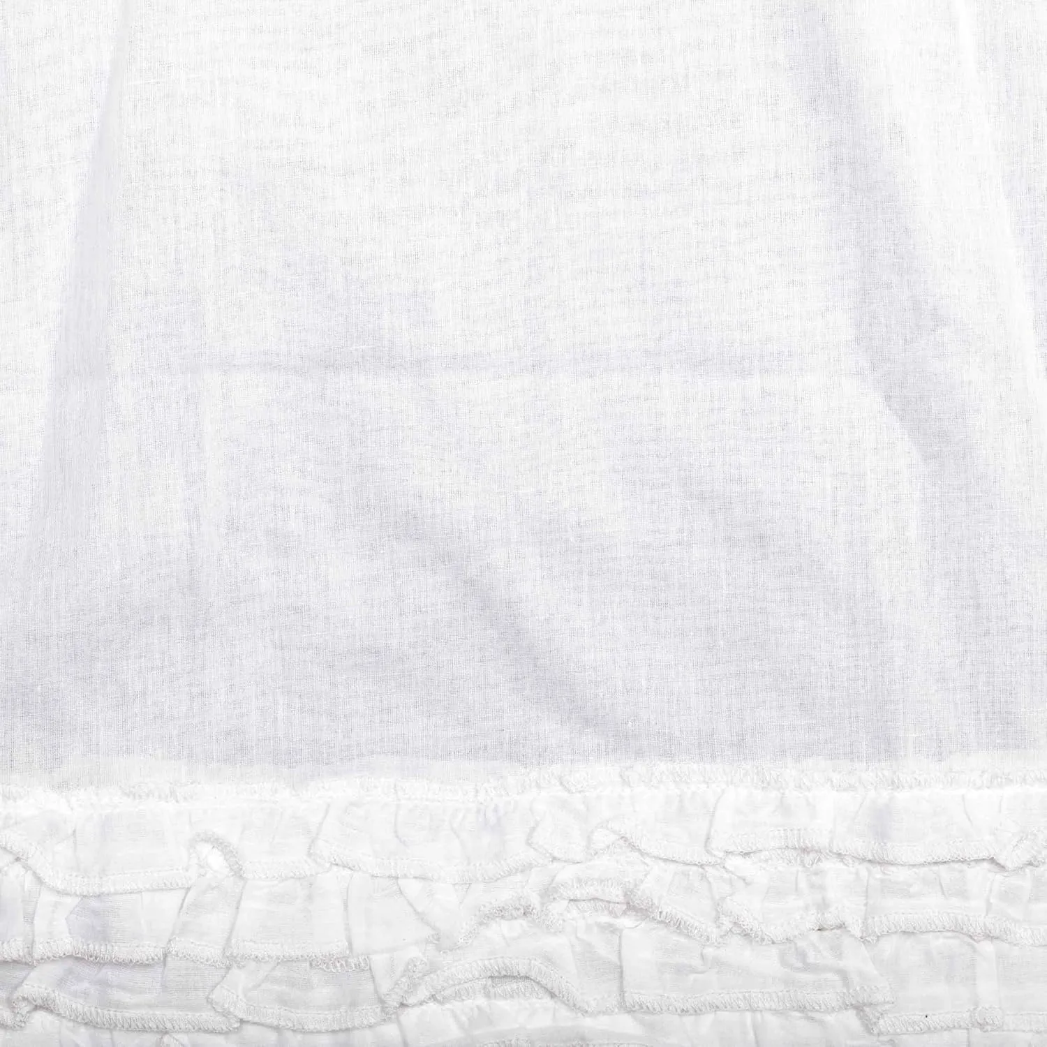 VHC Brands Farmhouse 16"x60" Valance White Rod Pocket Kitchen Window Curtains
