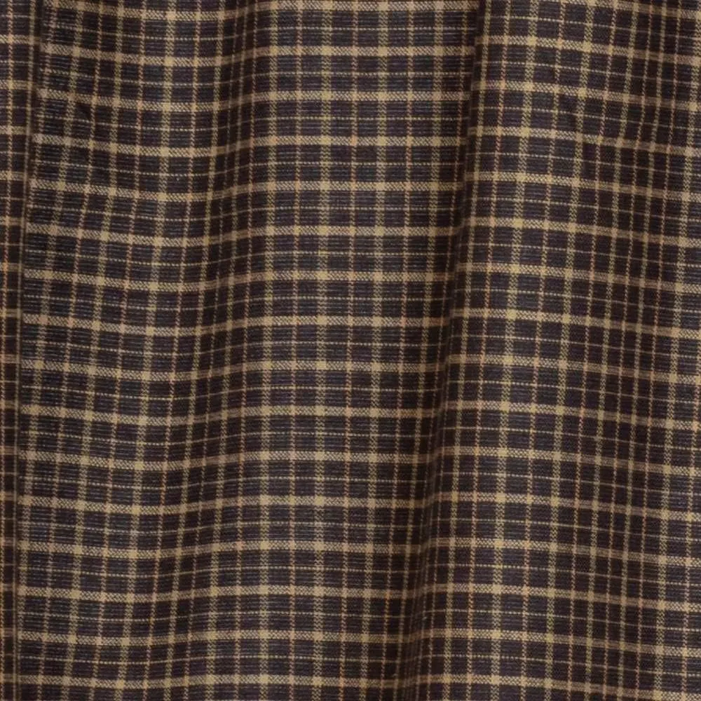 VHC Brands, Kettle Grove, Cotton, 72x40, Plaid, Door Panel, Black
