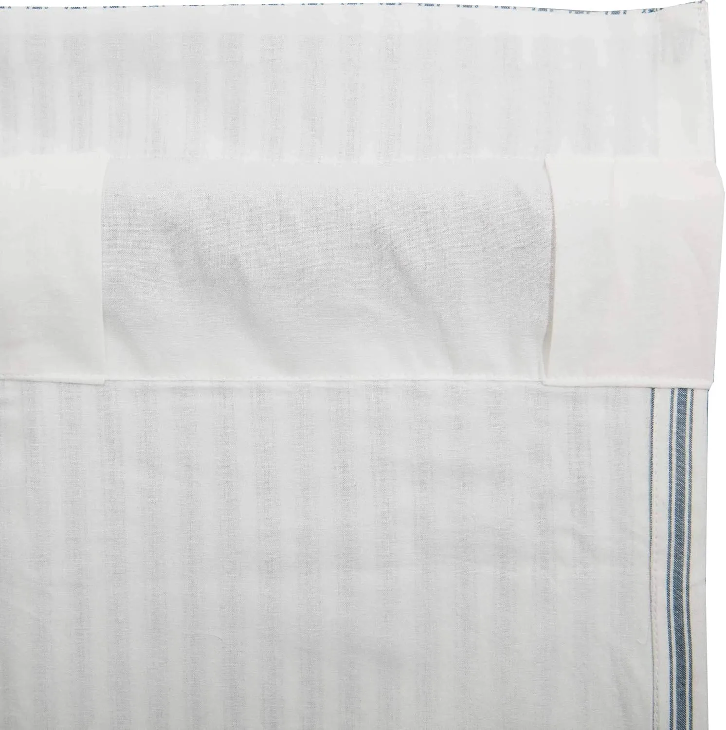 VHC Brands Sawyer Mill Blue Window Tier Set Country Kitchen Curtains Farmhouse Cafe Style Striped Pattern 36x36