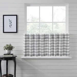 VHC Brands, Sawyer Mill Plaid Tier, Black, 24x36, Set of 2
