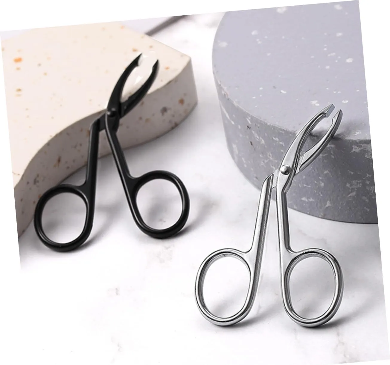 VICASKY 20pcs Stainless Steel Eyebrow Tweezers Precision Curved Straight Tip Scissors for Shaping Trimming Plucking Facial Hair Lightweight Grooming Tools for Men Women