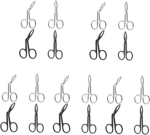 VICASKY 20pcs Stainless Steel Eyebrow Tweezers Precision Curved Straight Tip Scissors for Shaping Trimming Plucking Facial Hair Lightweight Grooming Tools for Men Women