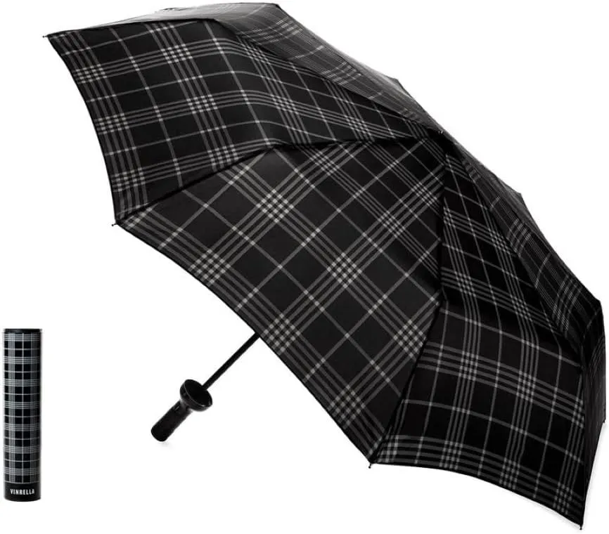 VINRELLA Wine Bottle Umbrella for Rain - Portable, Compact, Waterproof, and Windproof for Travel - UV Blocker - Fun Gift