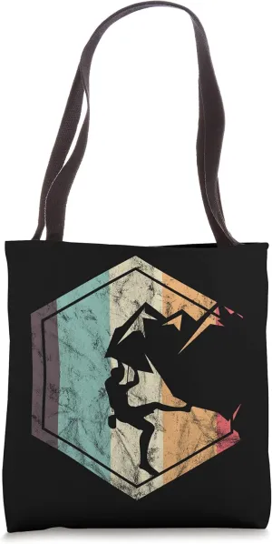 Vintage Climber Boulder Mountaineering Rock Climbing Outdoor Tote Bag