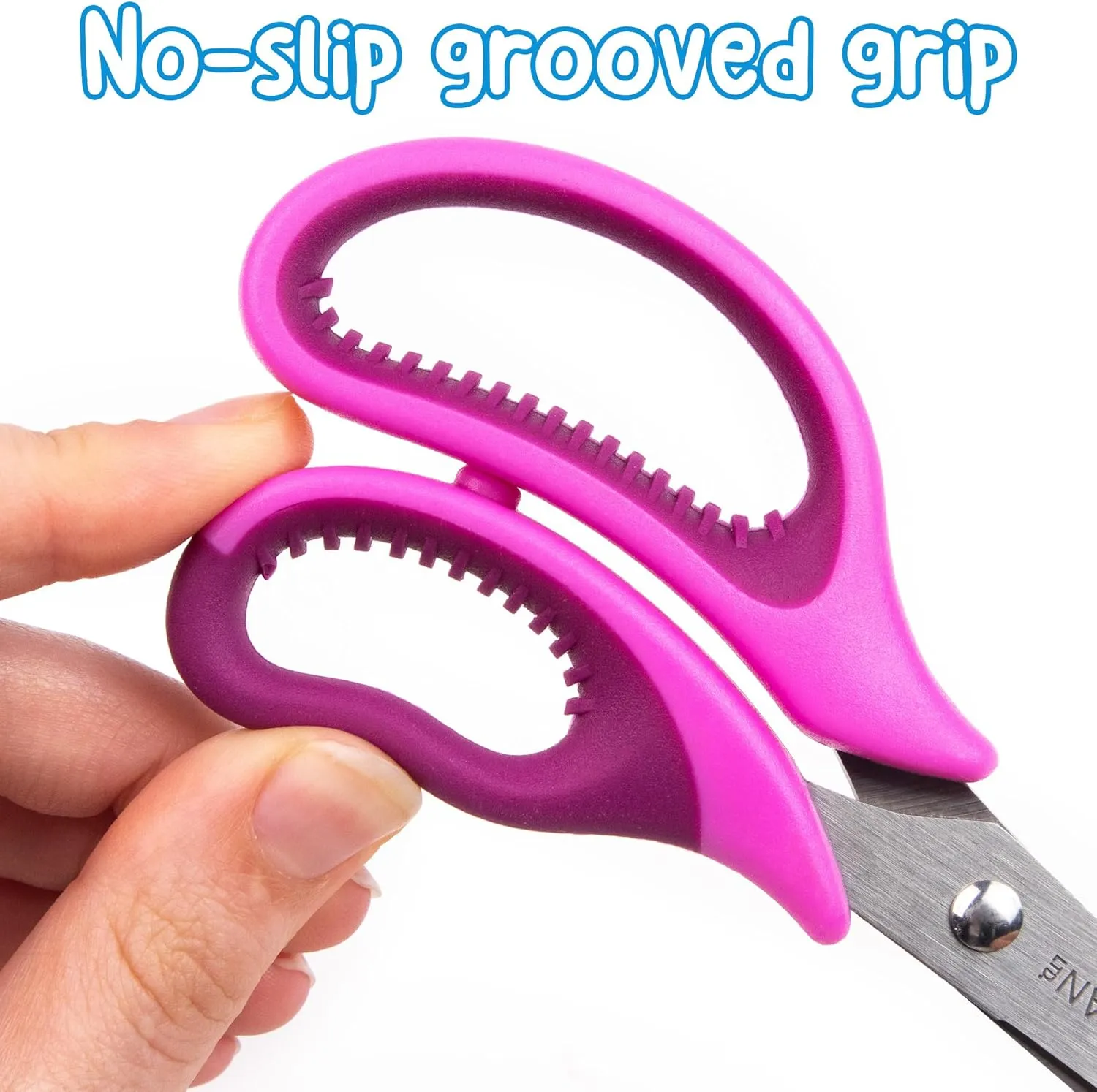 WA Portman 24 Pk Pointed Tip Kids Scissors - 5 Inch Scissors for Kids Pointed Tip - No-slip Handle Grip & Durable Stainless Steel Blades - Children's Safety Shears Ideal for School and Home Use