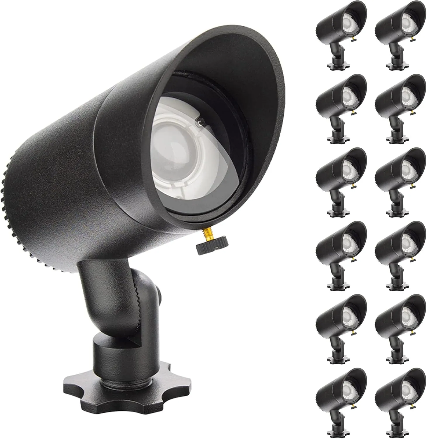WAC Landscape Lighting, LED 12V Basic Accent Light 3W with Adjustable Beam Angle 2700K in Black (Pack of 12)