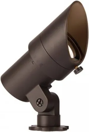 WAC Landscape Lighting, LED 12V Small Size Accent Light with Adjustable Beam Angle and Integral Brightness Control 50-420 Lumens 2700K Warm Built-in LED in Bronze