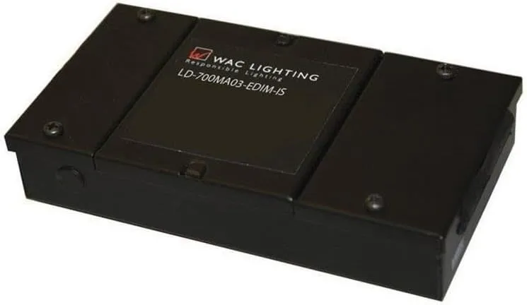WAC Lighting LD-700MA09-EDIM-IS LED Dimmable Electronic Driver 700Ma 9W Remote , Black