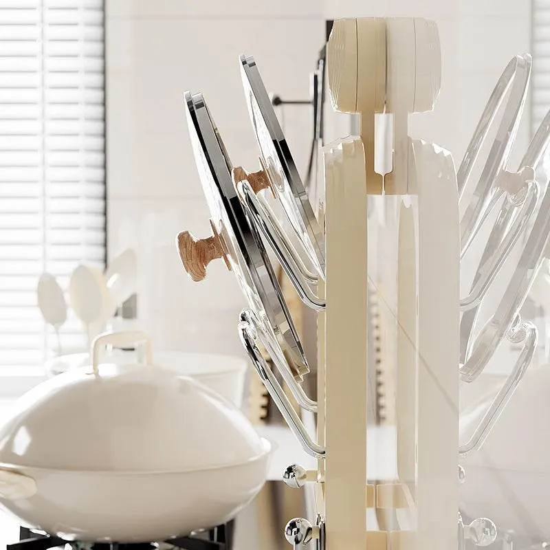 Wall-Mounted Lid Organizer - Kitchen Storage for Pots and Pans