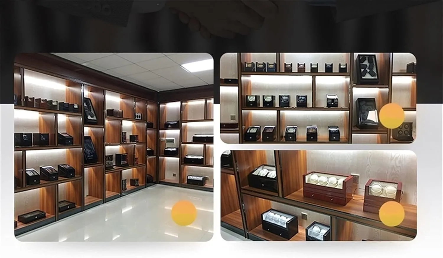 Watch Display Box Automatic Single Watch Winder Wood Shell Piano Paint Exterior and Extremely Silent Motor Soft Flexible Watch Pillow for Men' s and Lady' s Automatic Watches (Brown 1 0)