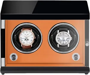 Watch Stand Watch Winders for Automatic Watches - Rechargeable Two-Position Watch Shaker Mechanical Watch Winder Vertical Automatic Watch Winding Box with Light-Sensitive Led Light Quiet and