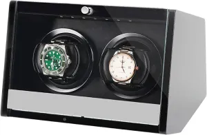 Watch Winder Automatic Watch Winder Dual-Power Mechanical Watches Shaker Rotating Motor Box with Access Control Watch Winding Device with Led Atmosphere Light