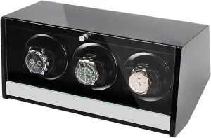 Watch Winders - Automatic Watch Winder Dual-Power Mechanical Watches Shaker Rotating Motor Box with Access Control Watch Winding Device with LED Atmosphere Light ()