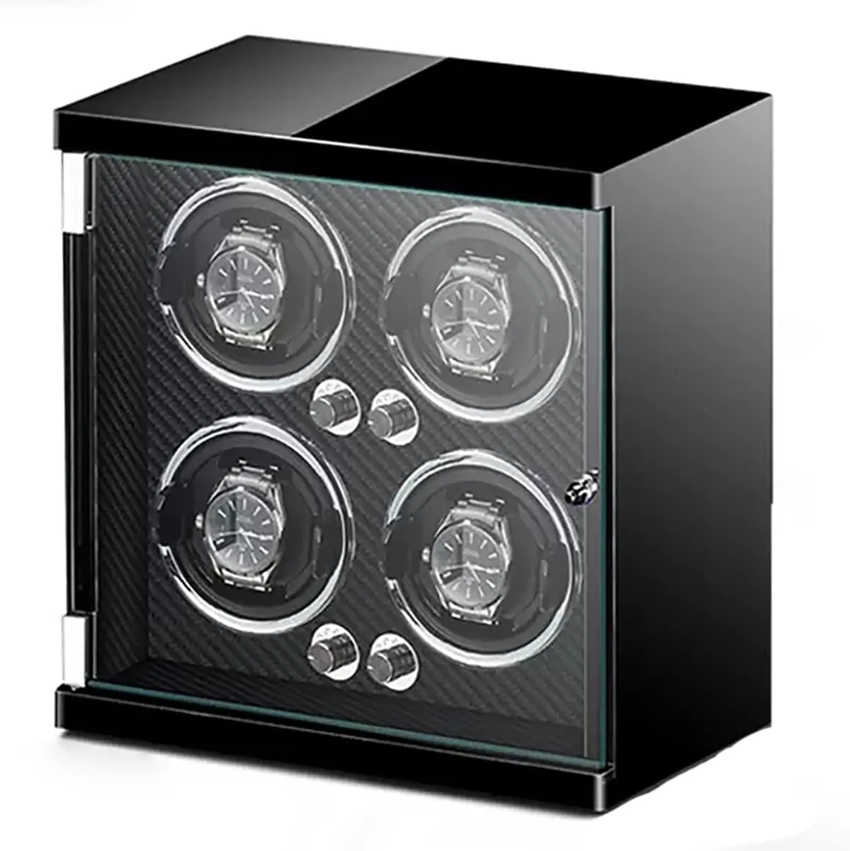 Watch Winders For Automatic Watches Ultra Quiet Motor For 1 2 3 4 6 Watches With Led Lights Display Case Piano Lacquer Exterior And Flexible Watch Pillows,6 0 ()