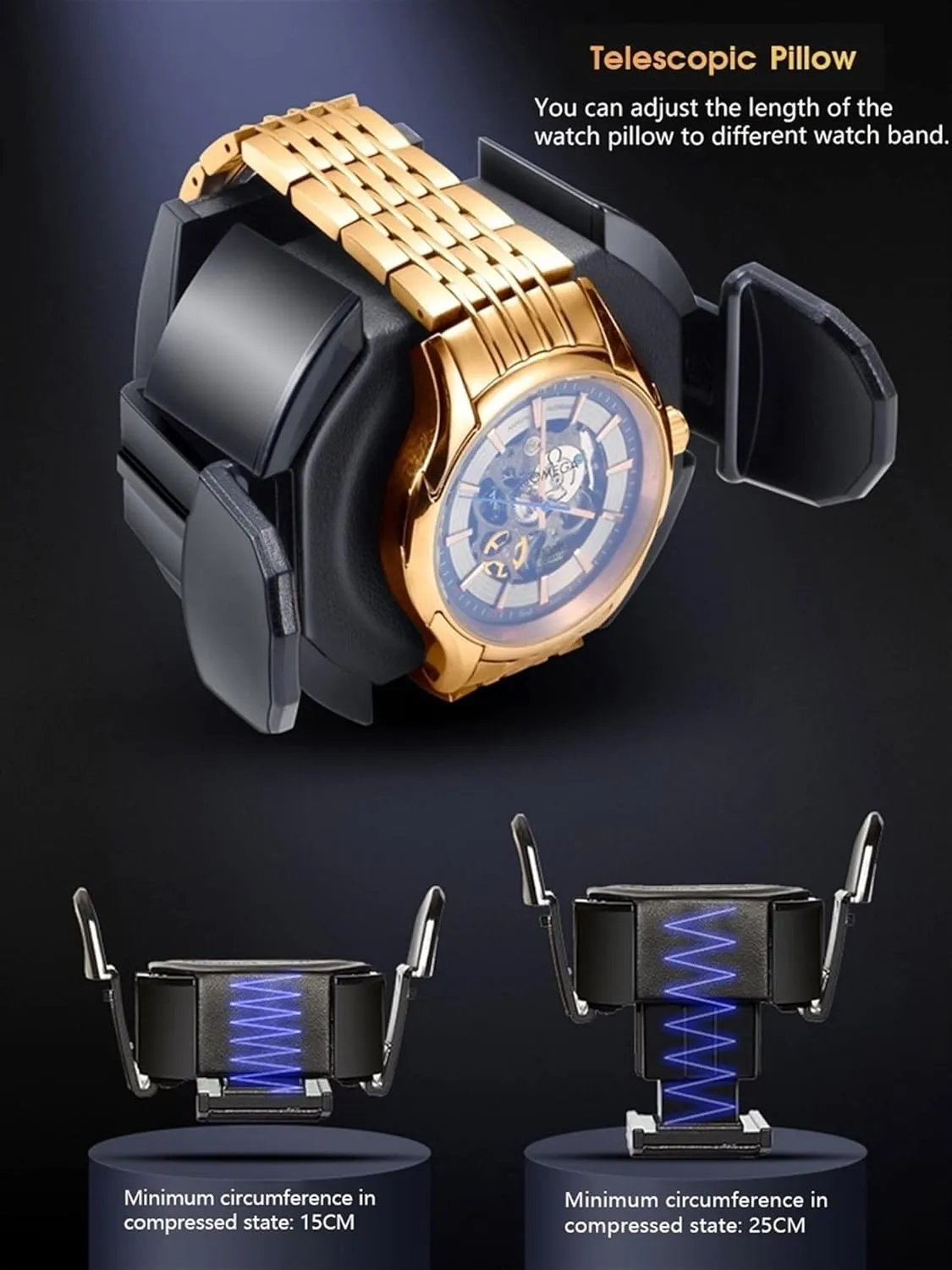 Watch Winders for Automatic Watches Ultra Quiet Motor Watches with LED Lights Display Case Piano Lacquer Exterior and Flexible Watch Pillows (3 0)